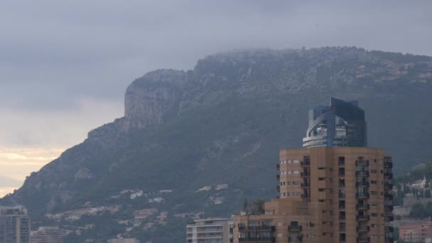 Alpes Montañas Edificios Marítimos — Vídeo de stock