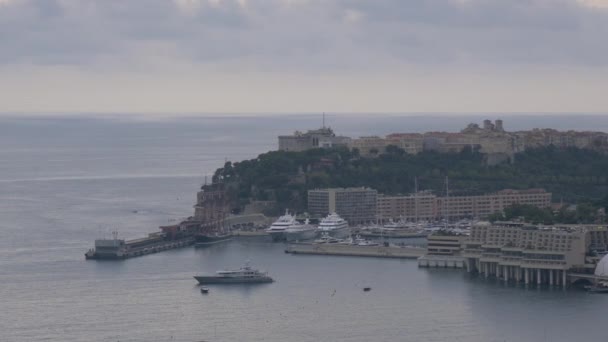 Terreno Por Porto Marítimo Hércules Mônaco — Vídeo de Stock