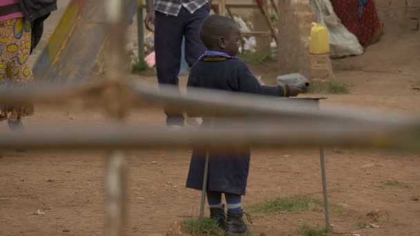 Vista Criança Africana — Vídeo de Stock