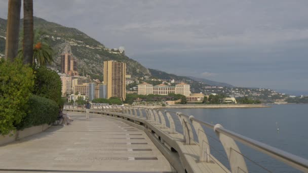 Paseo Marítimo Mónaco — Vídeo de stock