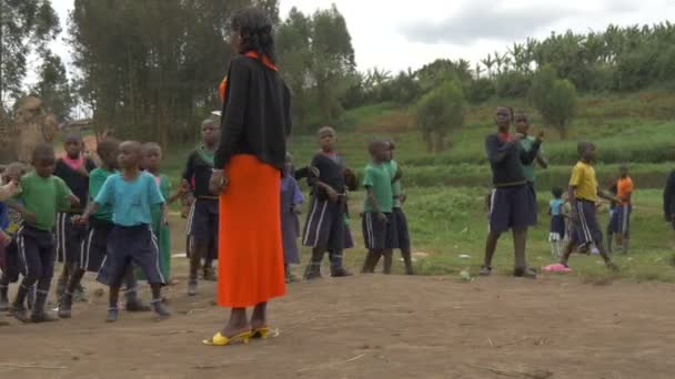 Africké Děti Tanec Video — Stock video