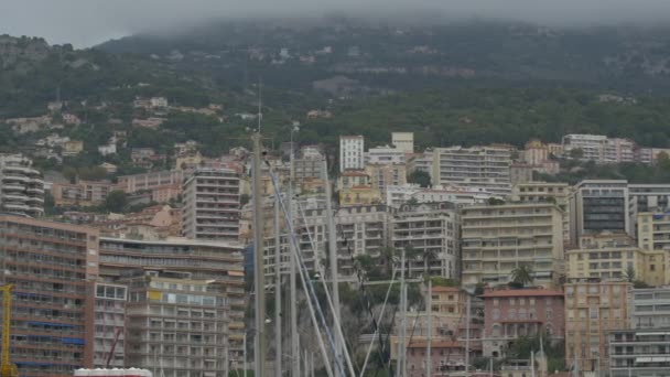 Pan Left Condamine District Monaco — Stock Video