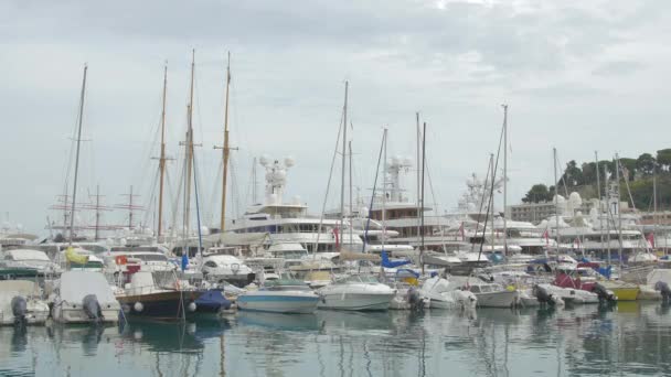 Bateaux Navires Ancrés Dans Port — Video