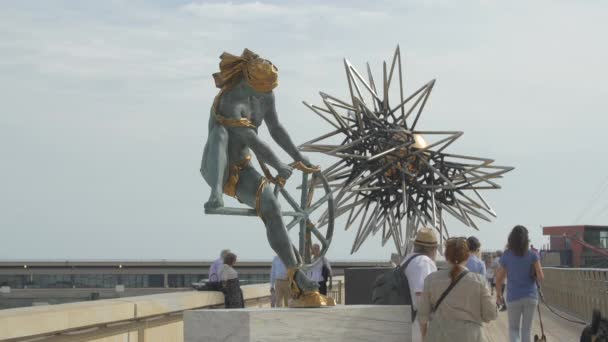 Scultura Ulisse Monaco — Video Stock