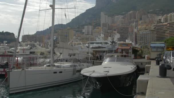 Monaco Városa Kikötője — Stock videók
