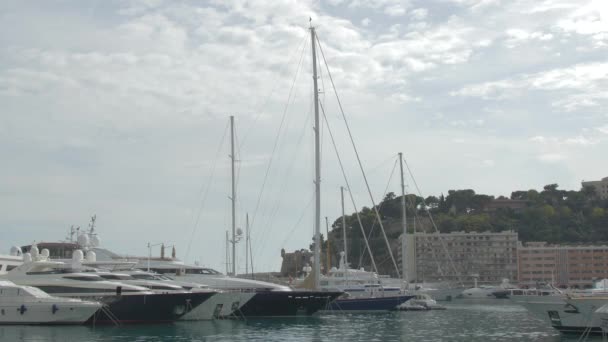 Ciel Nuageux Dessus Port Hercules Monaco — Video