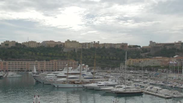 Herkül Limanından Sola Dön Monako — Stok video