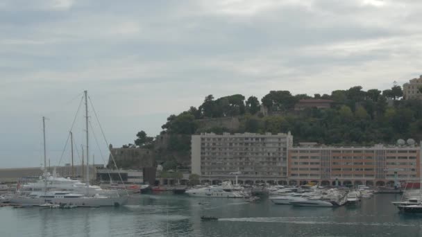 Monako Daki Herkül Limanı Ndan Sağa Dön — Stok video