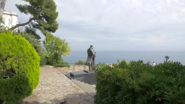 Prince Albert Statue Monaco — Stockvideo