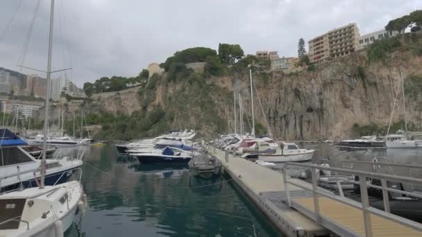 Порт Фонвье Монако — стоковое видео