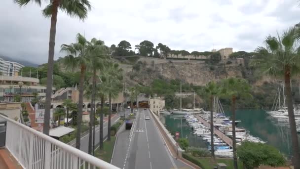 Port Fontvieille Yanındaki Yol — Stok video