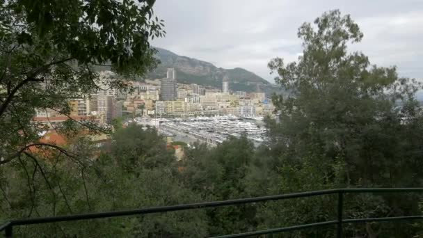 Monaco Városa Távolban — Stock videók