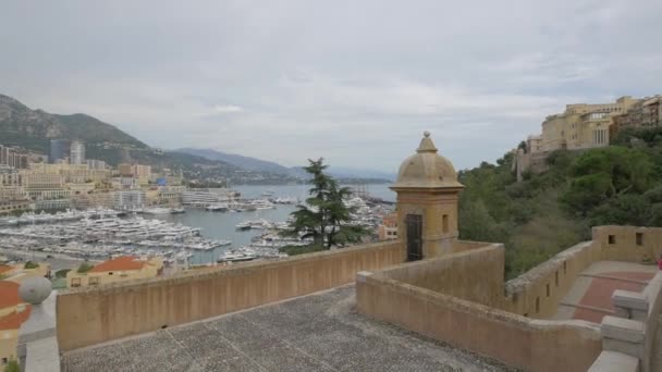Пан Слева Порта Геркулес Монако — стоковое видео