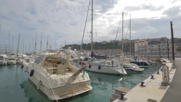 Barcos Porto Hercules Mónaco — Vídeo de Stock