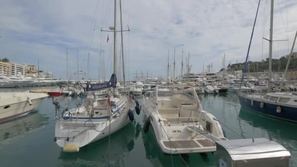 Barcos Lanchas Hércules Puerto Mónaco — Vídeos de Stock