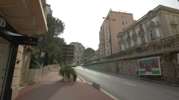 Straat Monaco Tijdens Middag — Stockvideo