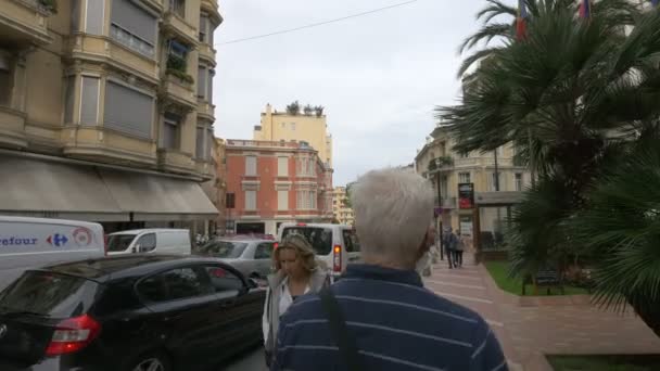 Verkeer Straat Monaco — Stockvideo