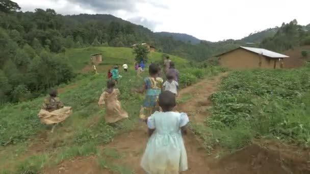 Crianças Africanas Correndo Vídeo — Vídeo de Stock