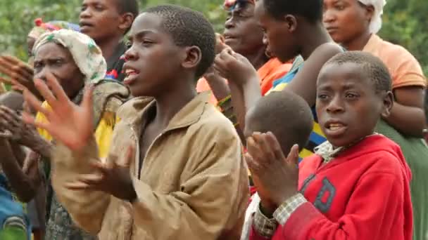 Popolo Africano Che Canta Applaude — Video Stock