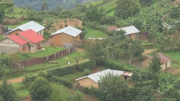 乌干达村庄 空中景观 — 图库视频影像