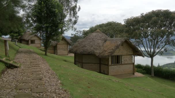 Chalets Thatched Roof — Video Stock