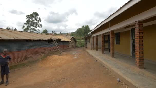 Blick Auf Häuser Uganda — Stockvideo