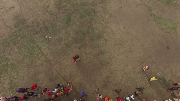 Vista Aérea Del Pueblo Keniano — Vídeo de stock