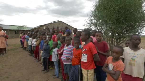 Grupa Dzieci Maasai — Wideo stockowe