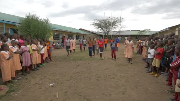 Children Dancing Others Watching — Stock Video