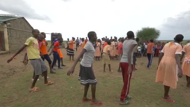 Utsikt Över Afrikanska Barn Dans — Stockvideo