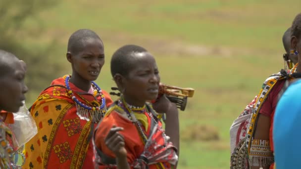 Mulheres Africanas Vestindo Roupas Tradicionais — Vídeo de Stock