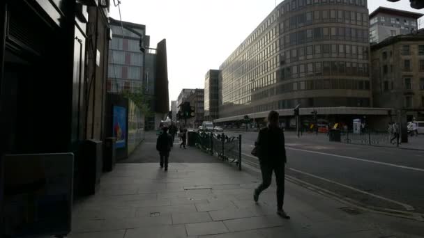 Trottoir Près Une Conjonction Rue — Video