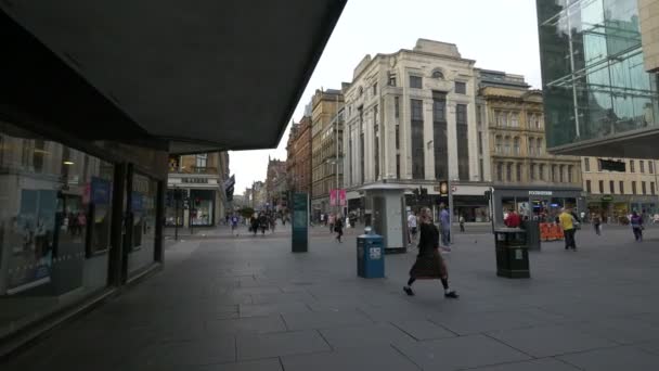 Városi Élet Glasgow Központjában — Stock videók