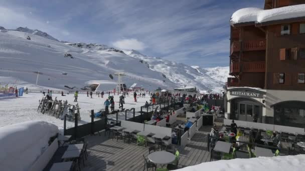 Ski Resort Val Thorens France — Stock Video