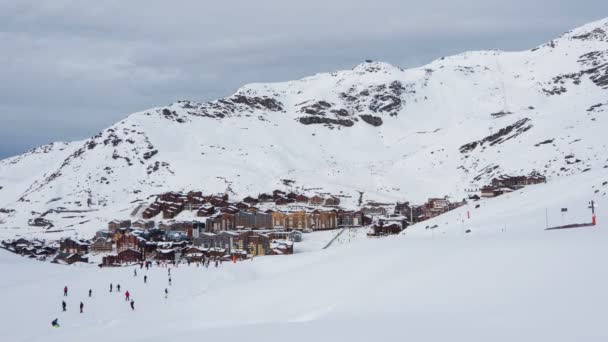 Timelapse Val Thorens Skidort — Stockvideo