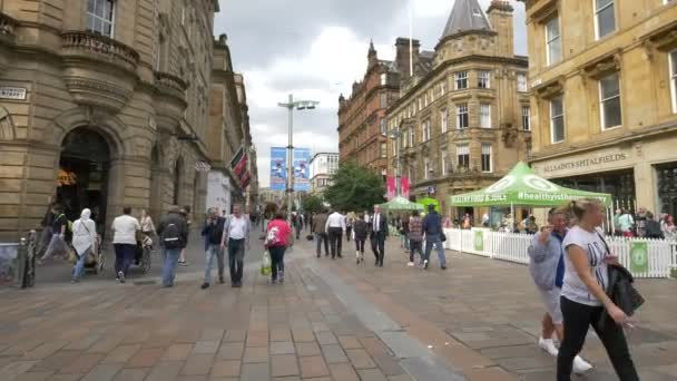 People Pedestrian Street — Stock Video