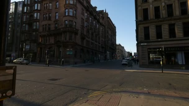 Street Traffic Sunny Intersection — Video Stock