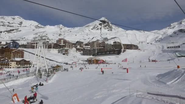 Skigebied Val Thorens — Stockvideo