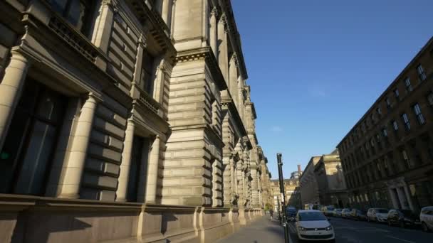 Old Building Facade Glasgow — Stock Video