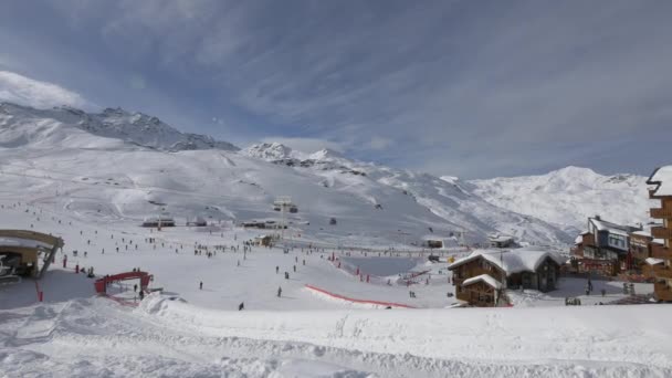 Estância Esqui Val Thorens França — Vídeo de Stock