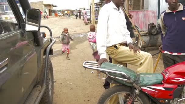 Kinder Auf Einer Straße Afrika — Stockvideo