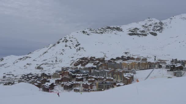 Skigebied Val Thorens Frankrijk — Stockvideo