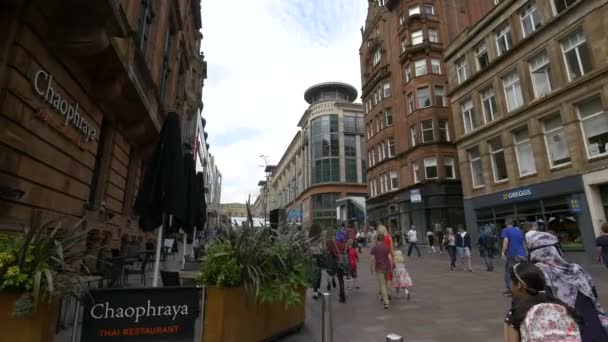 Restaurante Livre Buchanan Street Glasgow — Vídeo de Stock