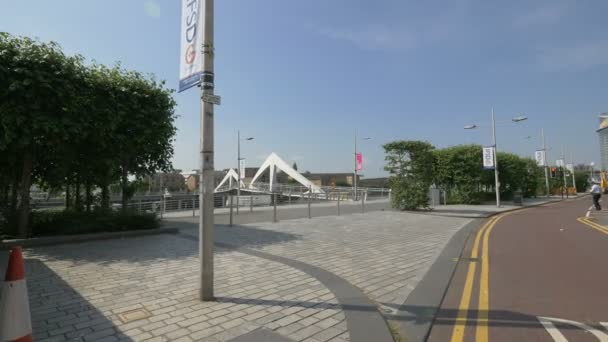 码头附近的人行道 — 图库视频影像