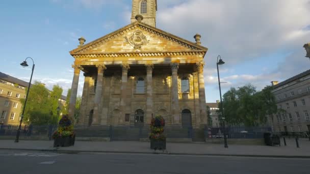 Church Facade Glasgow Andrew Square — Stock Video