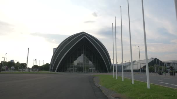 Una Facciata Vetro Dell Auditorium Glasgow — Video Stock