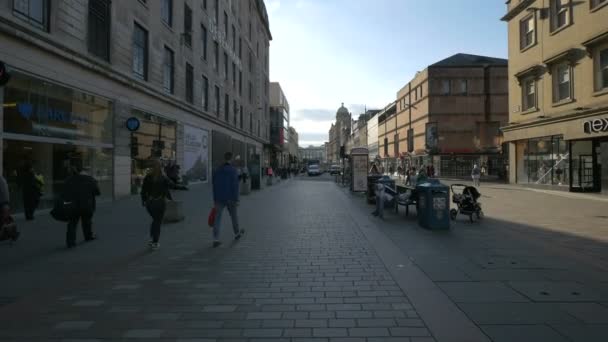 Pihenés Argyle Streeten Glasgow Ban — Stock videók