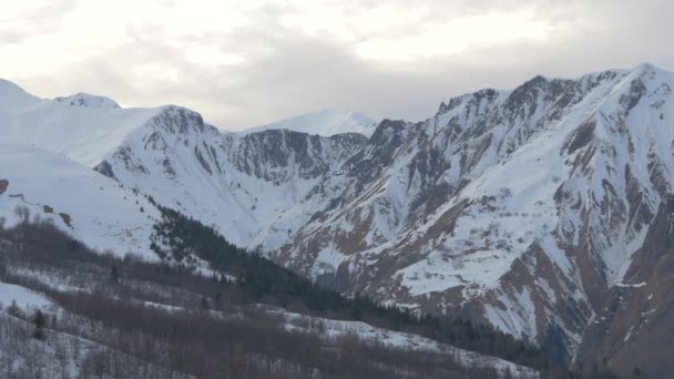 Paisaje Montañas Nevadas — Vídeo de stock