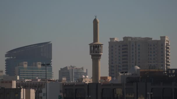 Islamic Tower Seen Bur Dubai — Stock Video