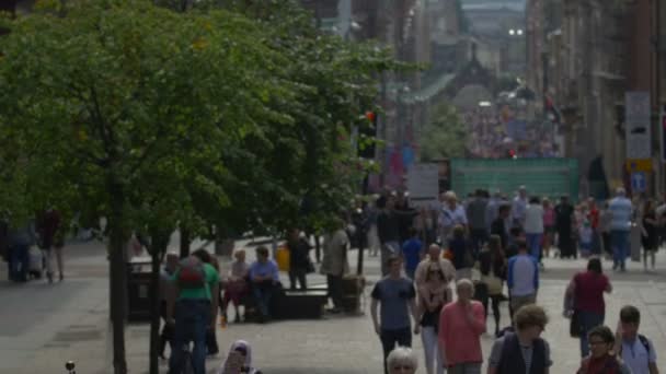 Bagpipe Játékosok Egy Utcán Glasgow — Stock videók